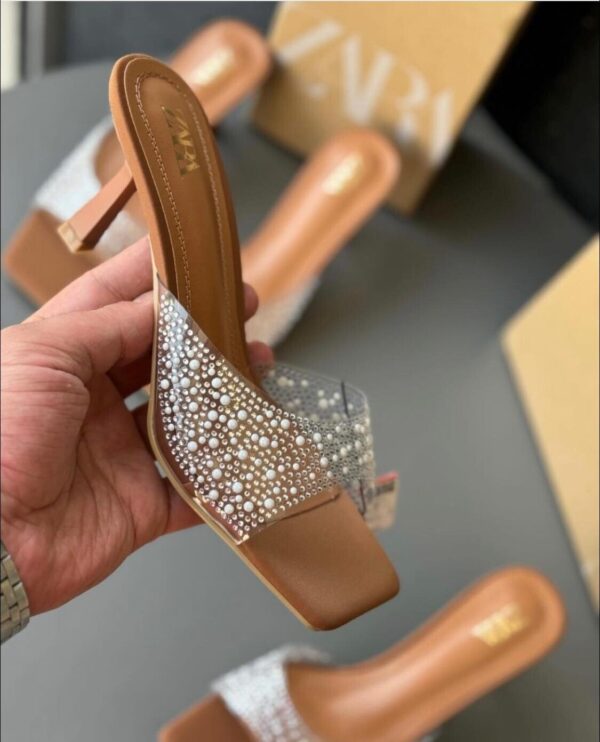 Zara Crystal Embellished Heels - Image 4