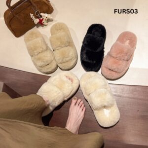 Fur indoor slippers