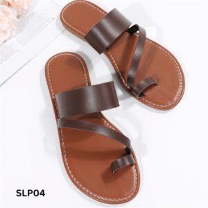 Cross-border large-size toe beach slippers for women 2024 winter new Amazon flat-bottomed casual sandals for women