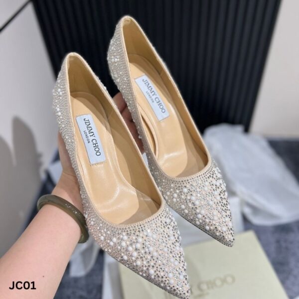 Jimmy choo pearl shoes.