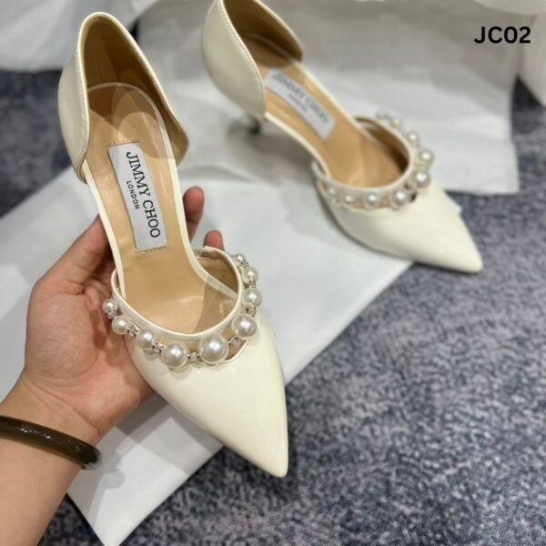 Jimmy choo hollow pearl shoes.