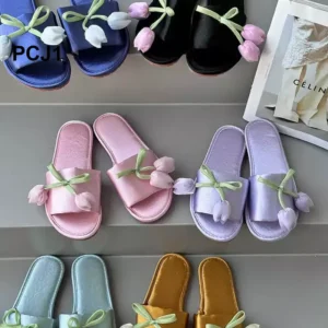 Sweet Tulip Slippers – Cute & Comfy!