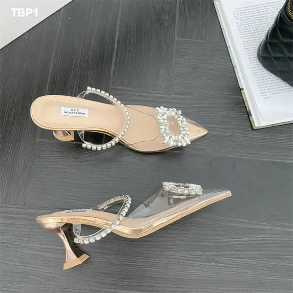 Transparent pointed glass heel - Image 4