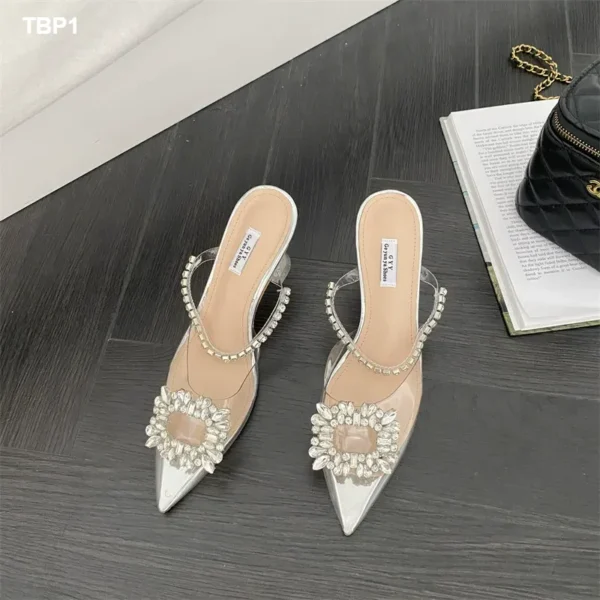 Transparent pointed glass heel - Image 3