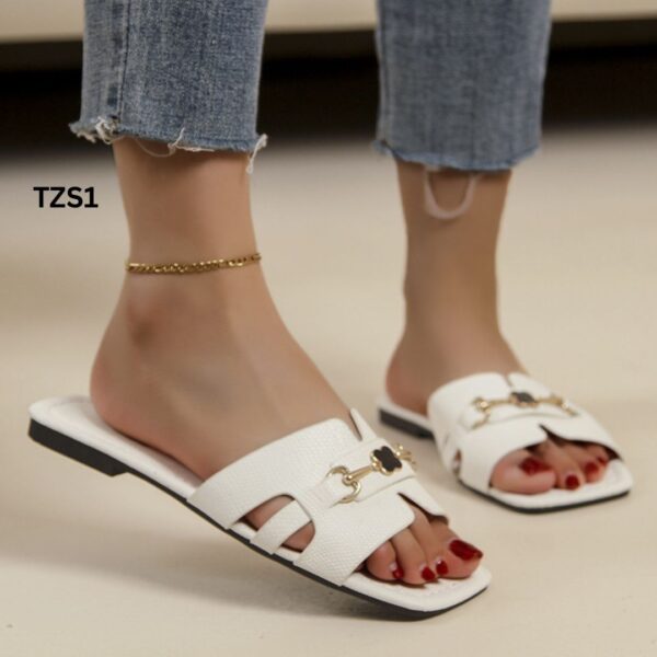 Solid Flat Slippers - Image 2