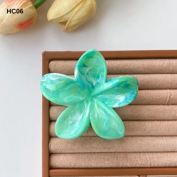 Gradient color plumeria hair clip - Image 6