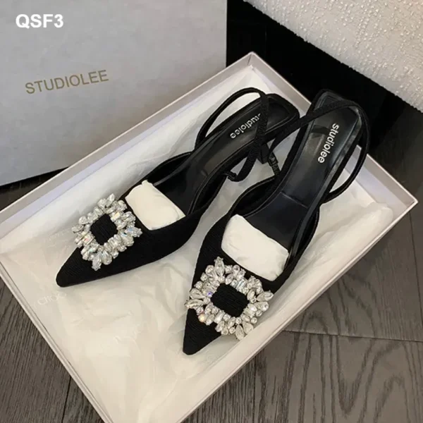 Pointed Toe High Heeled Sandals - Image 4