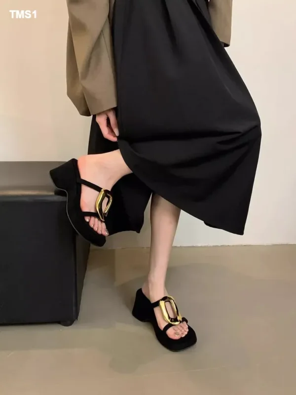 Wedge High Heel Sandals - Image 6